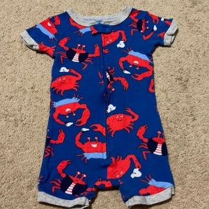 (SUMMER) Baby boy crab pajamas